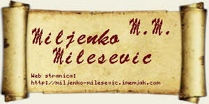 Miljenko Milešević vizit kartica